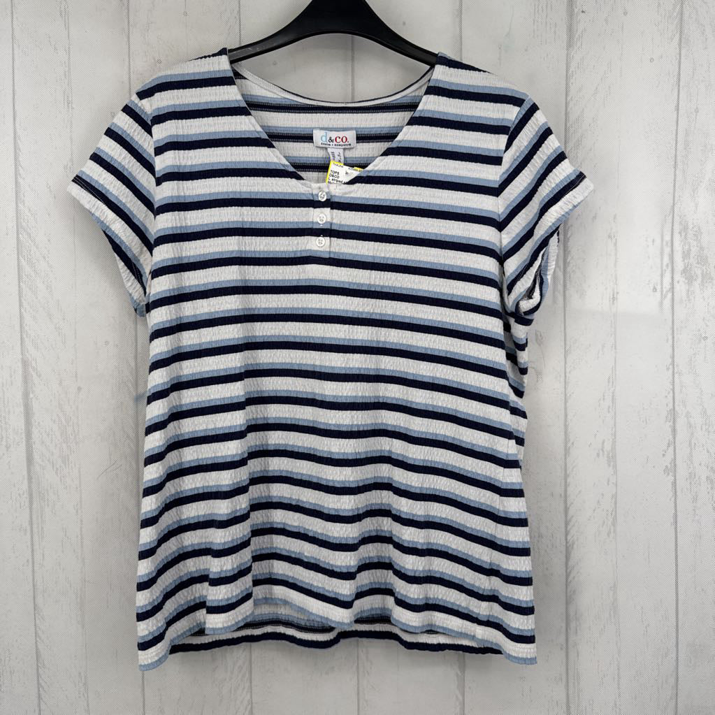 L striped s/s top