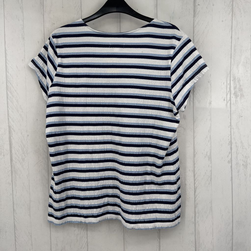 L striped s/s top