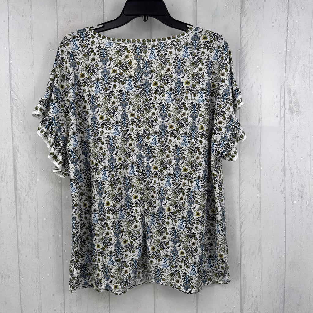 L flo print s/s top