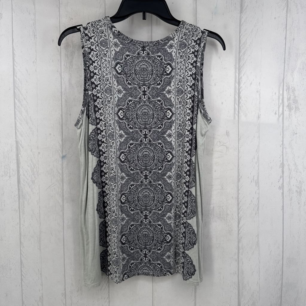 M printed embelished v-neck tank