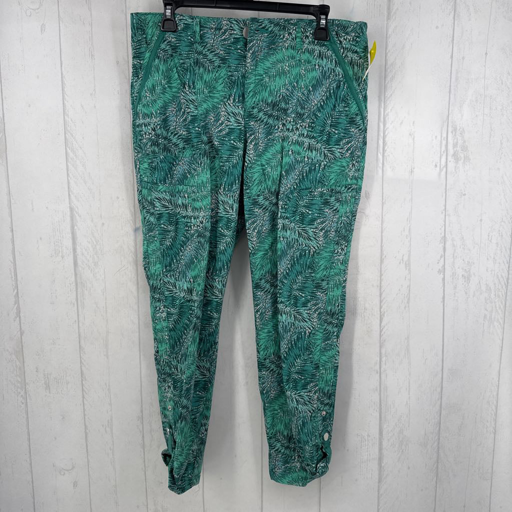 8 leaf print twill pant