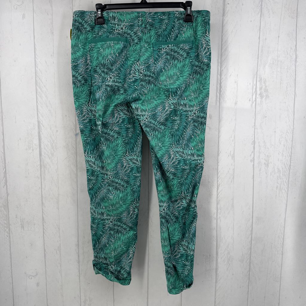 8 leaf print twill pant