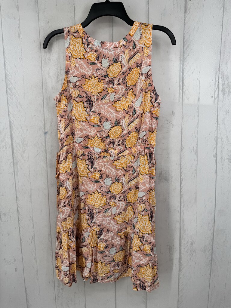 S flo print elastic waist dress
