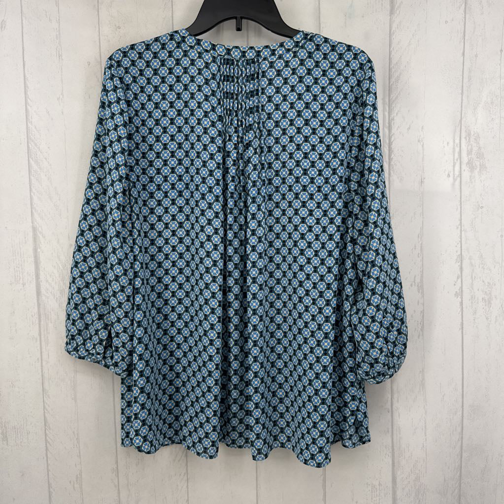 XLp printed 3/4 slv top