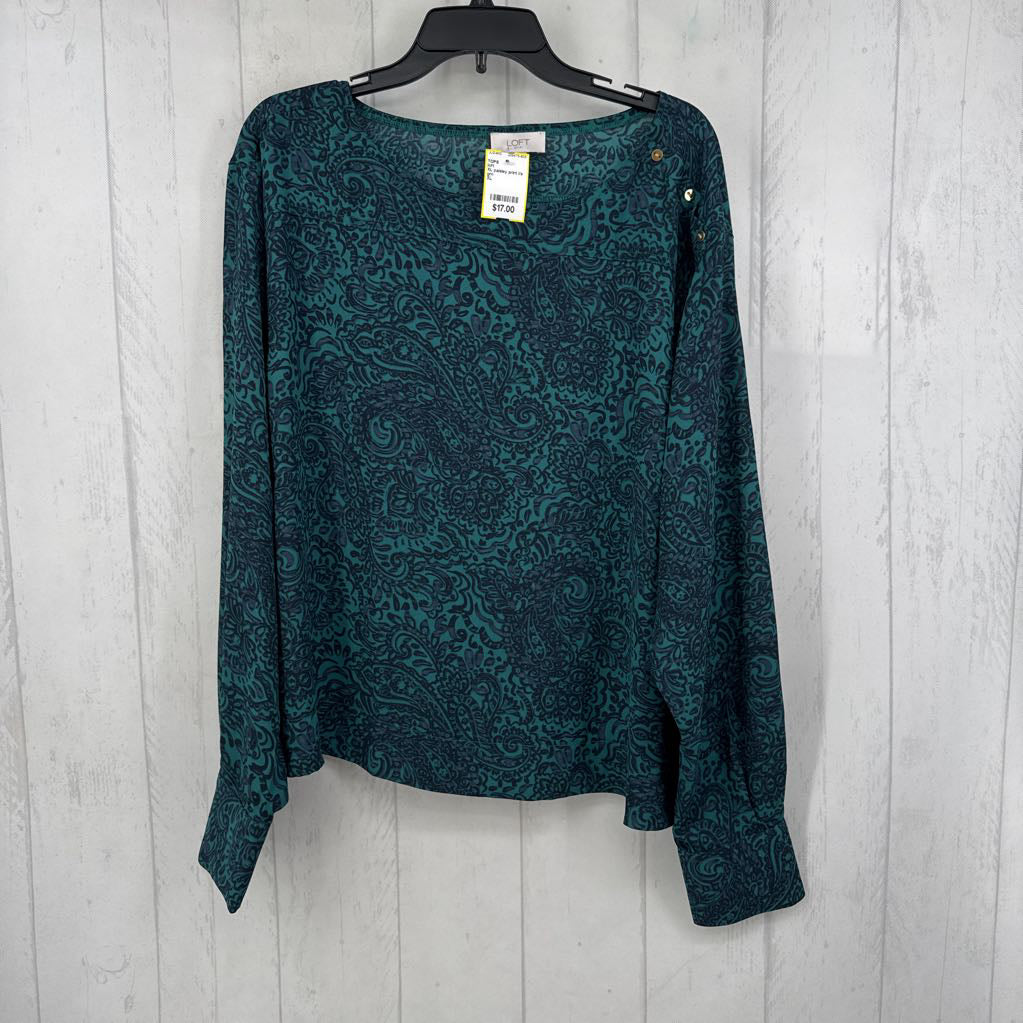 XL paisley print l/s top