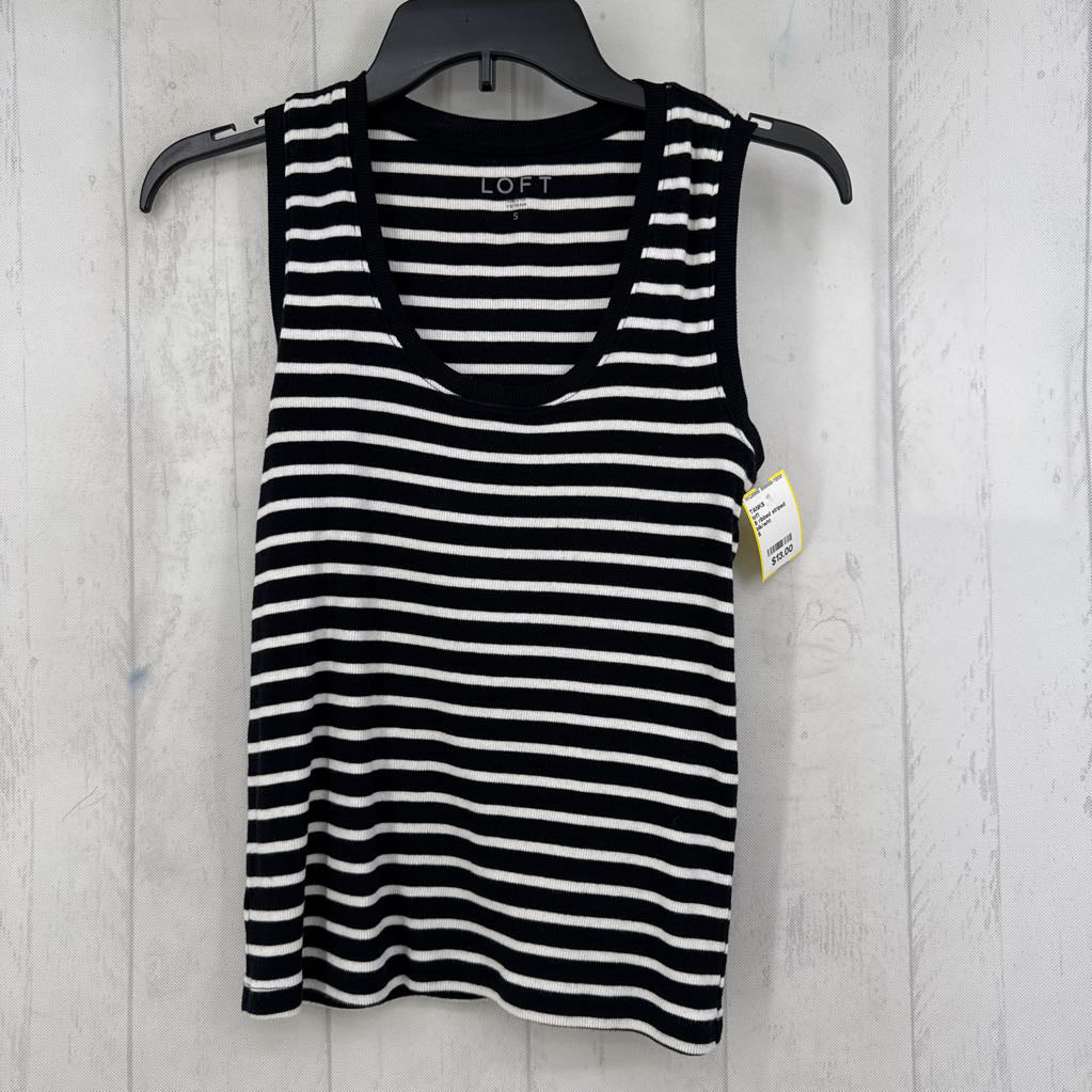 S ribbed striped tank