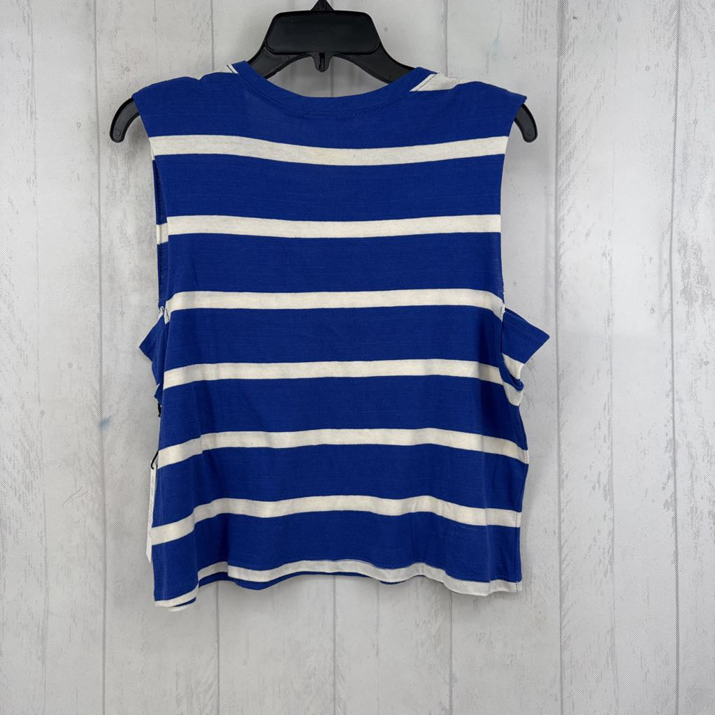 R35 M crewneck striped tank