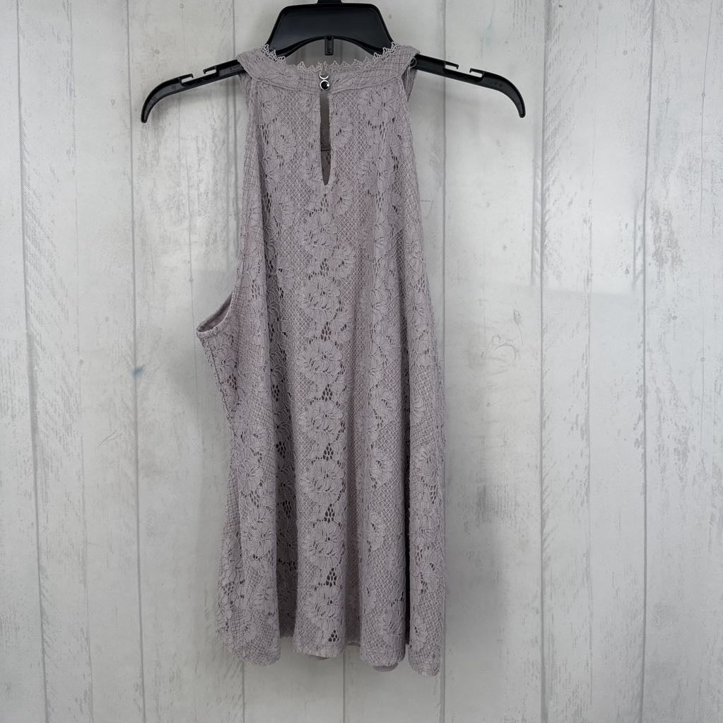 XL lace cutout tank