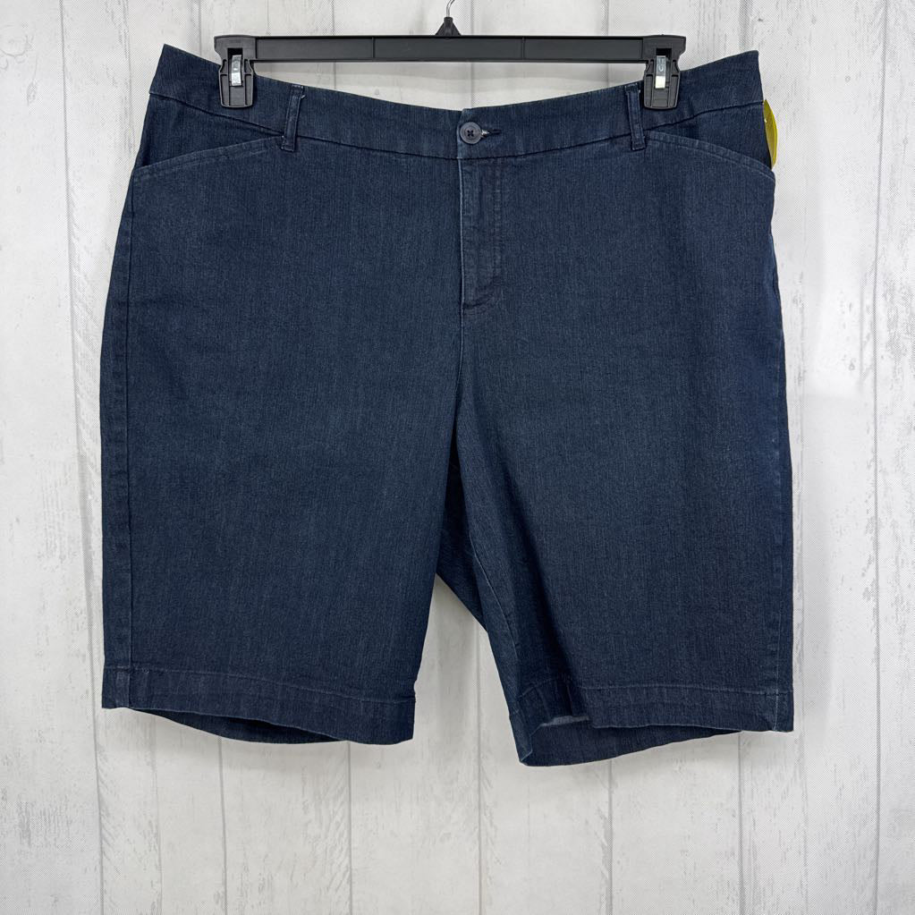 20w denim bermuda shorts