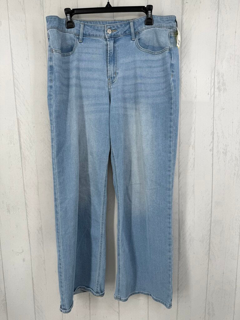 14 hi-rise wide leg jean