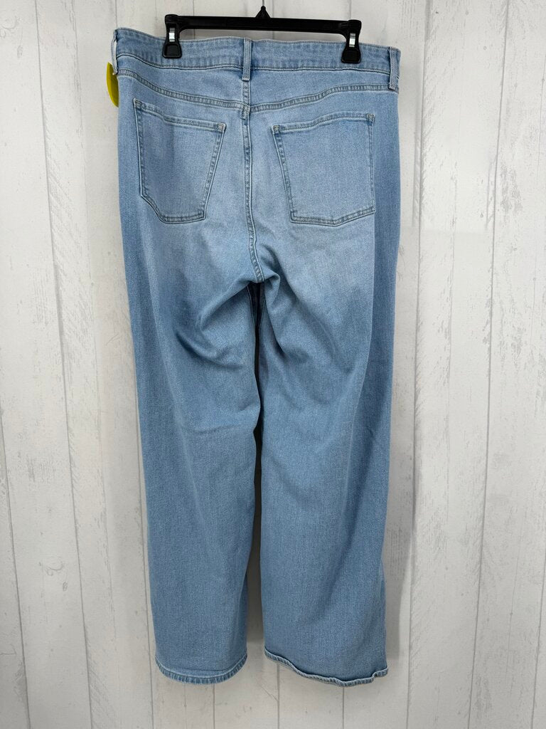 14 hi-rise wide leg jean