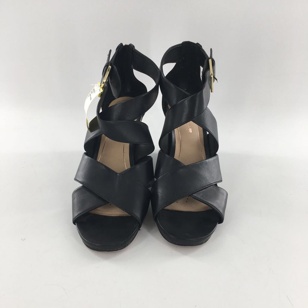 9 leather wedge heel sandal