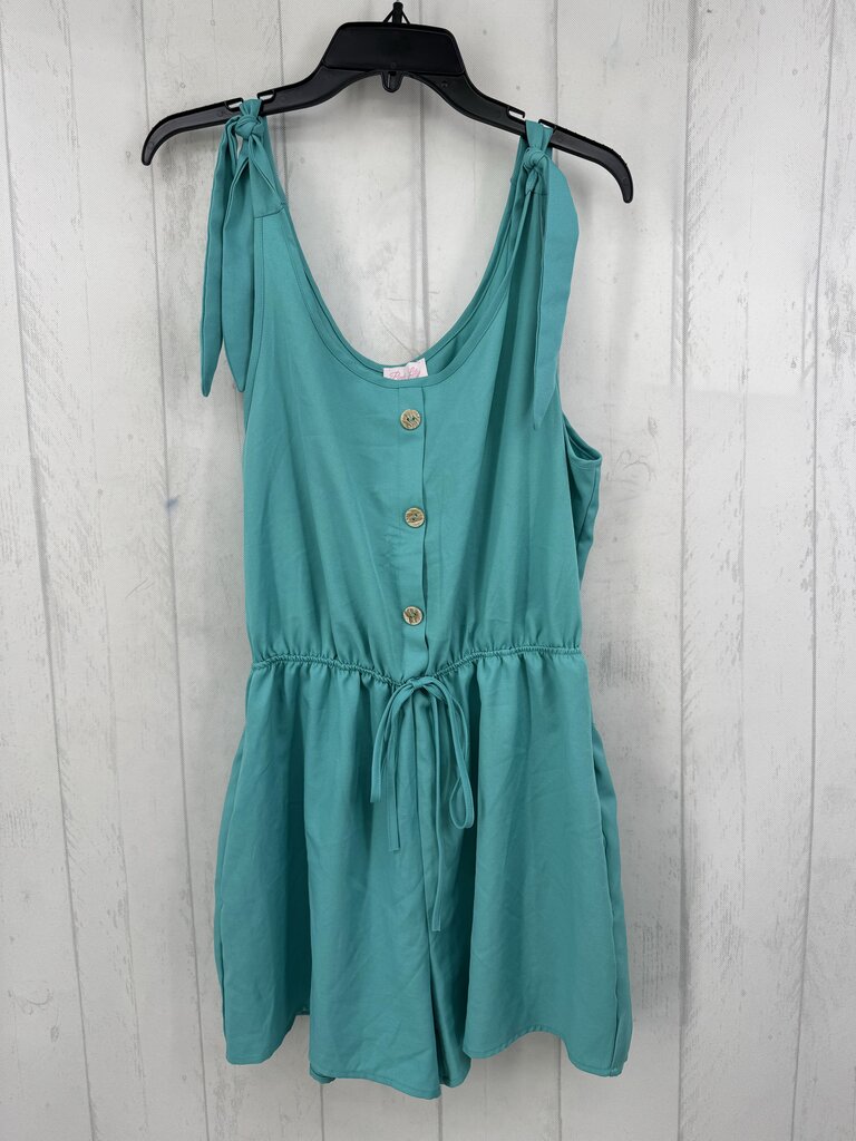 XL button front slvls romper