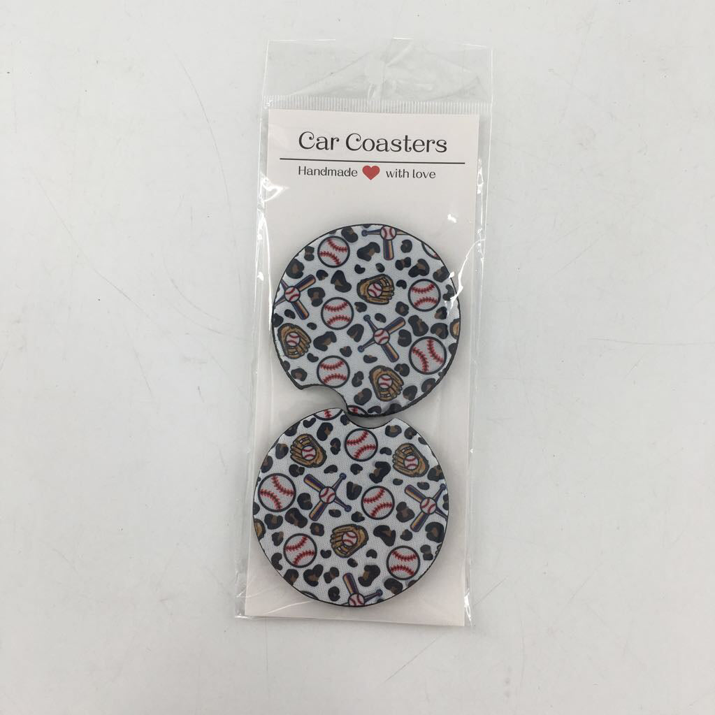 car coasters-baseball