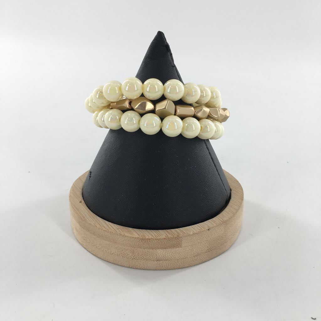 beaded stretch bracelet stack