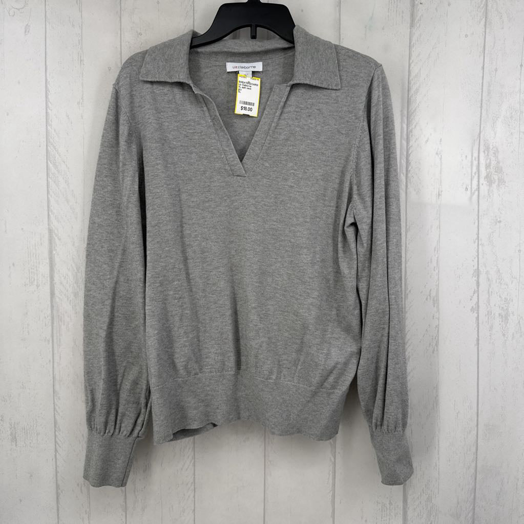 XL split neck sweater