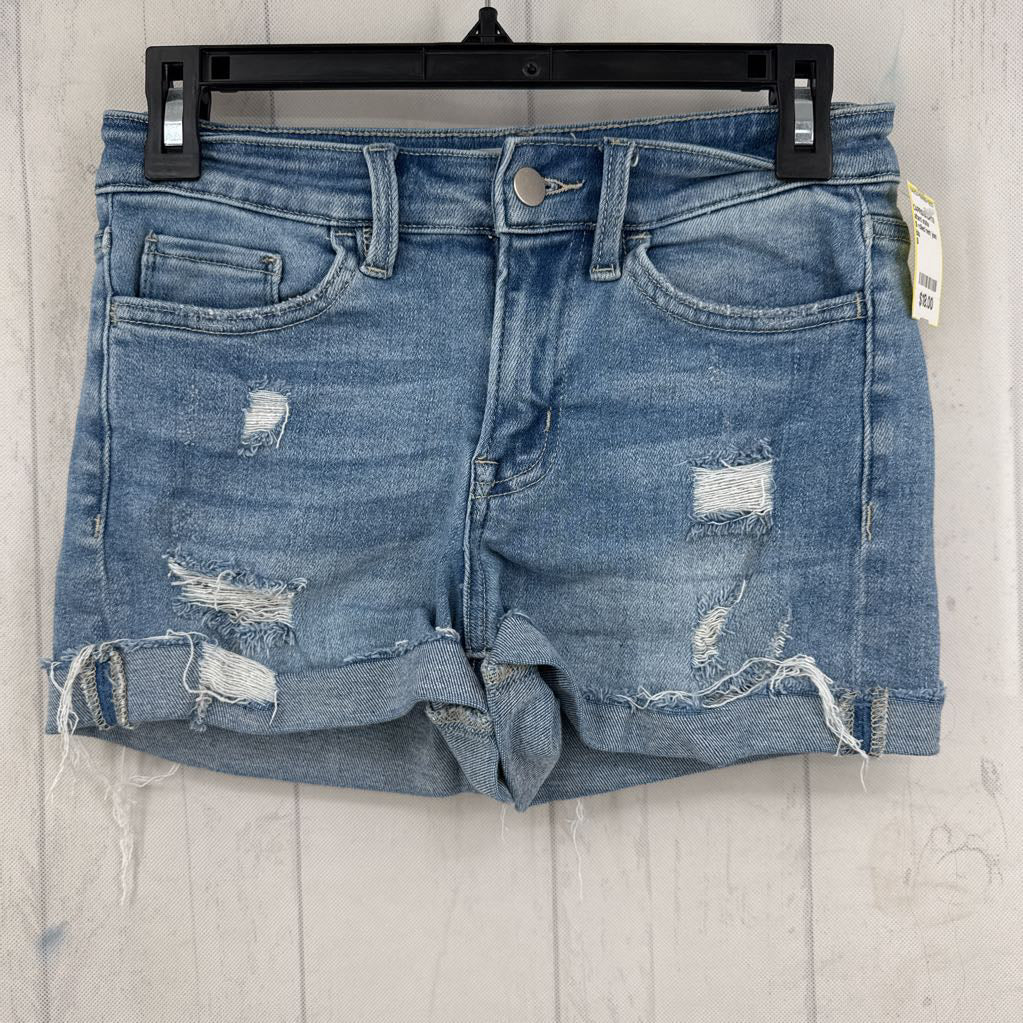 S rolled hem jean shorts