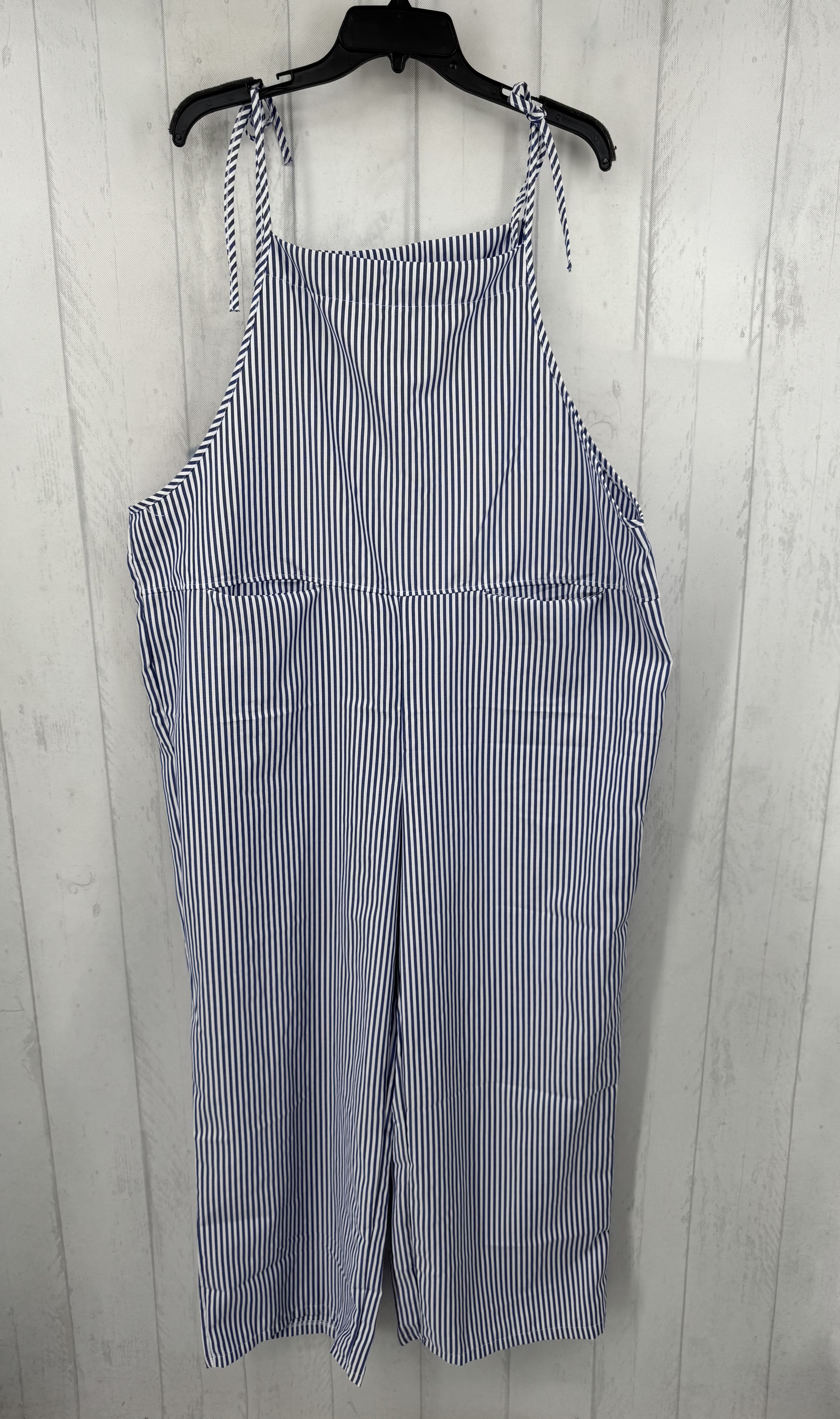 XXL striped slvls jumpsuit