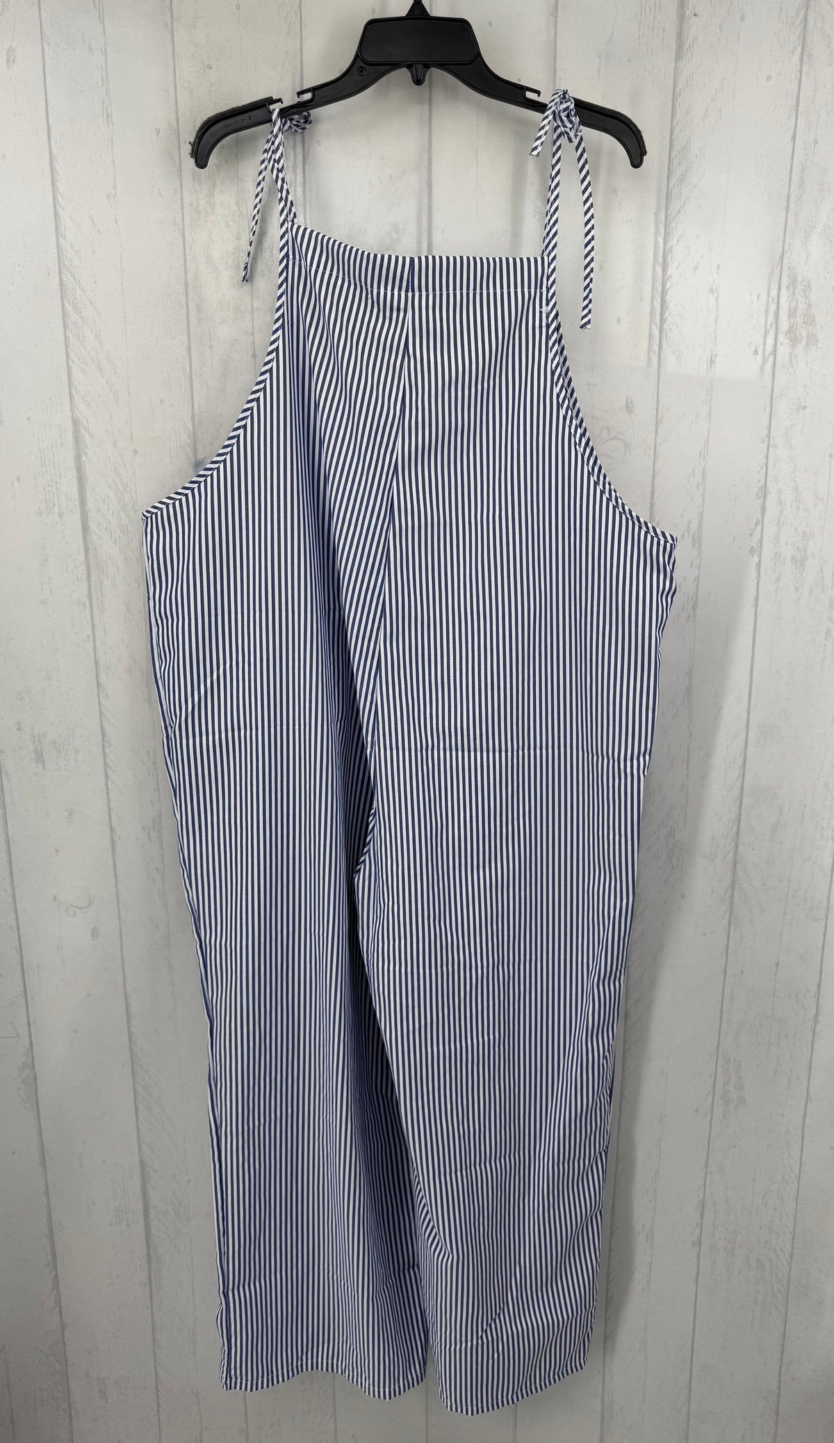 XXL striped slvls jumpsuit