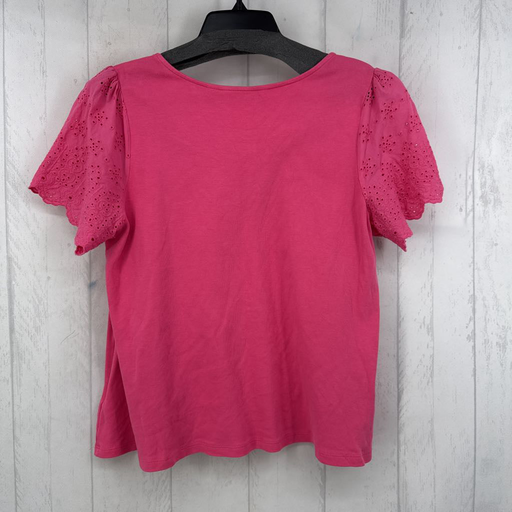 L eyelet s/s top