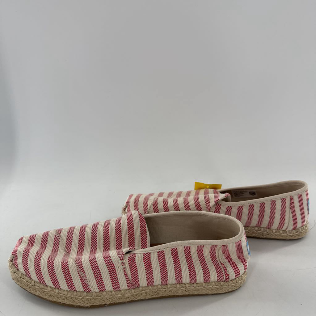7.5 striped espadrille slip-ons