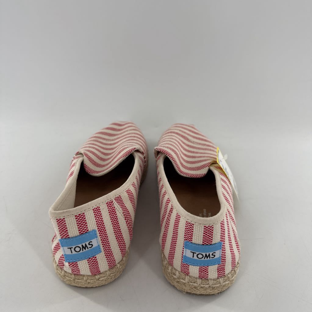 7.5 striped espadrille slip-ons