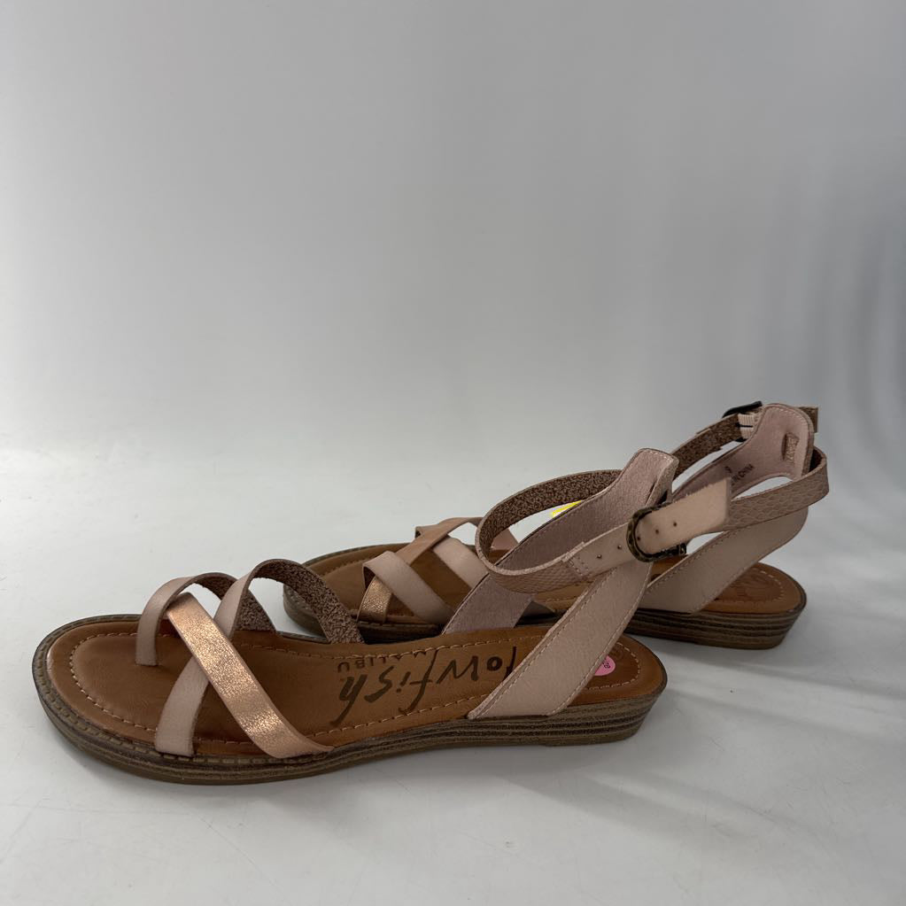 9 ankle strap criss-cross sandal