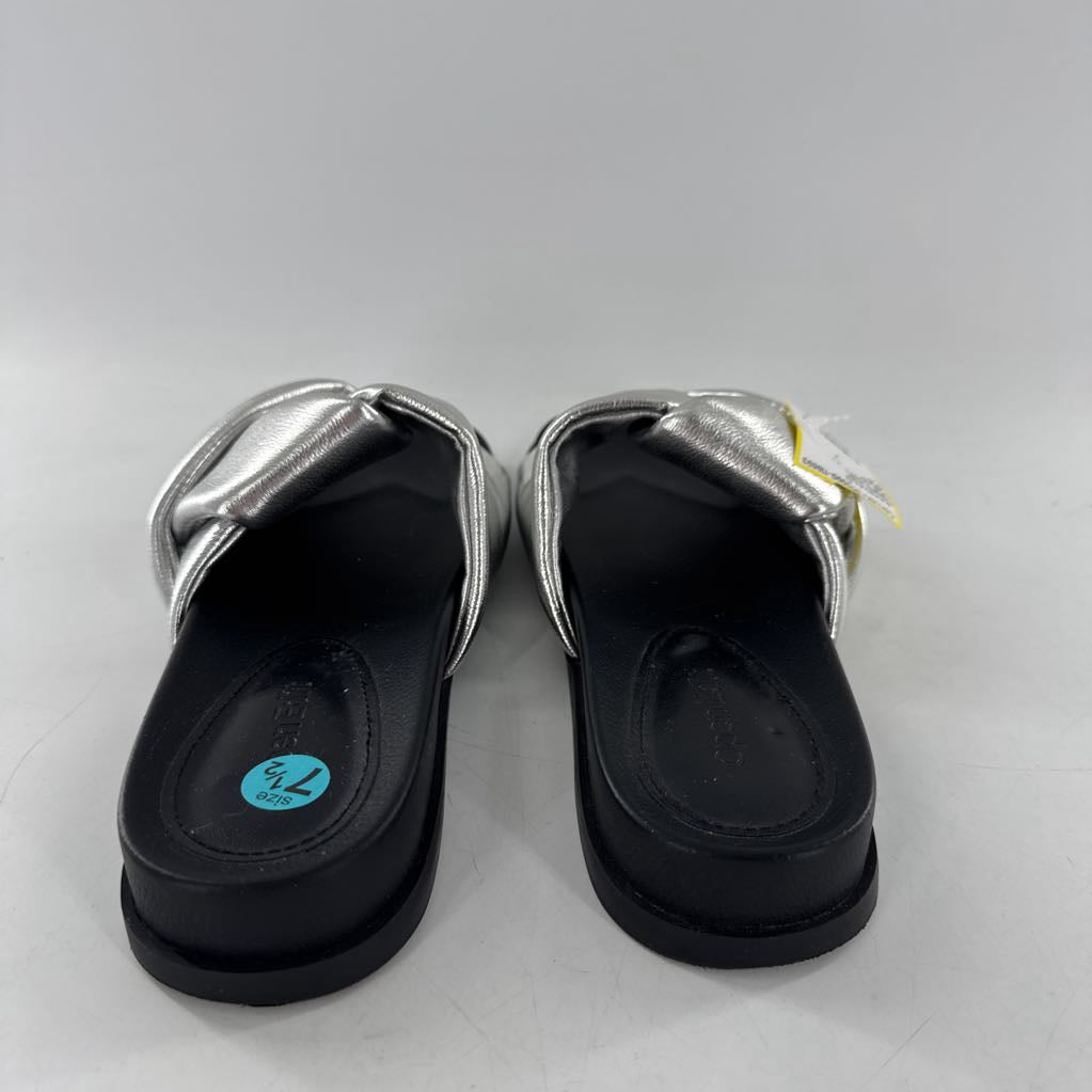 7.5 knotteed padded upper slide mule sandals