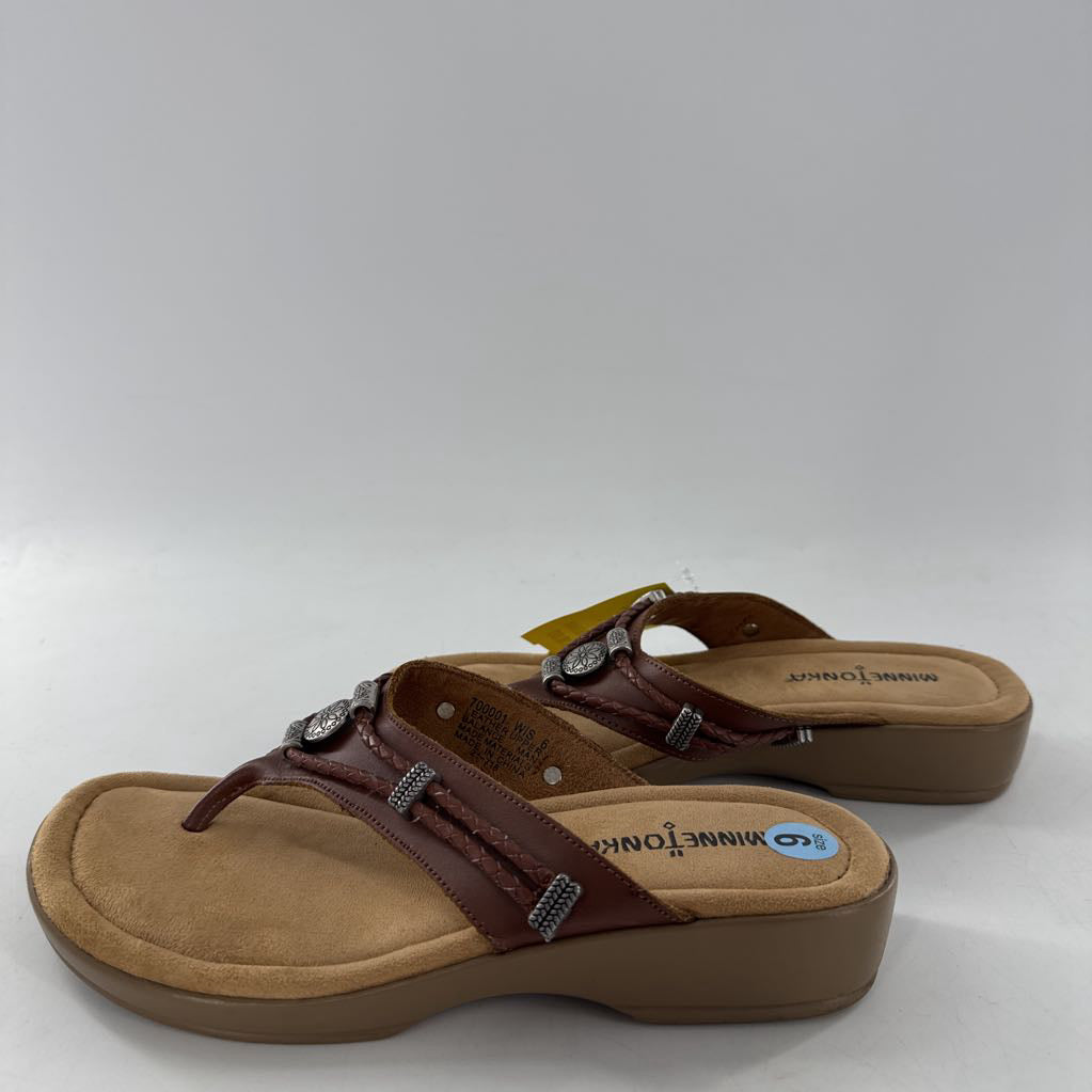 6 braided thong sandals