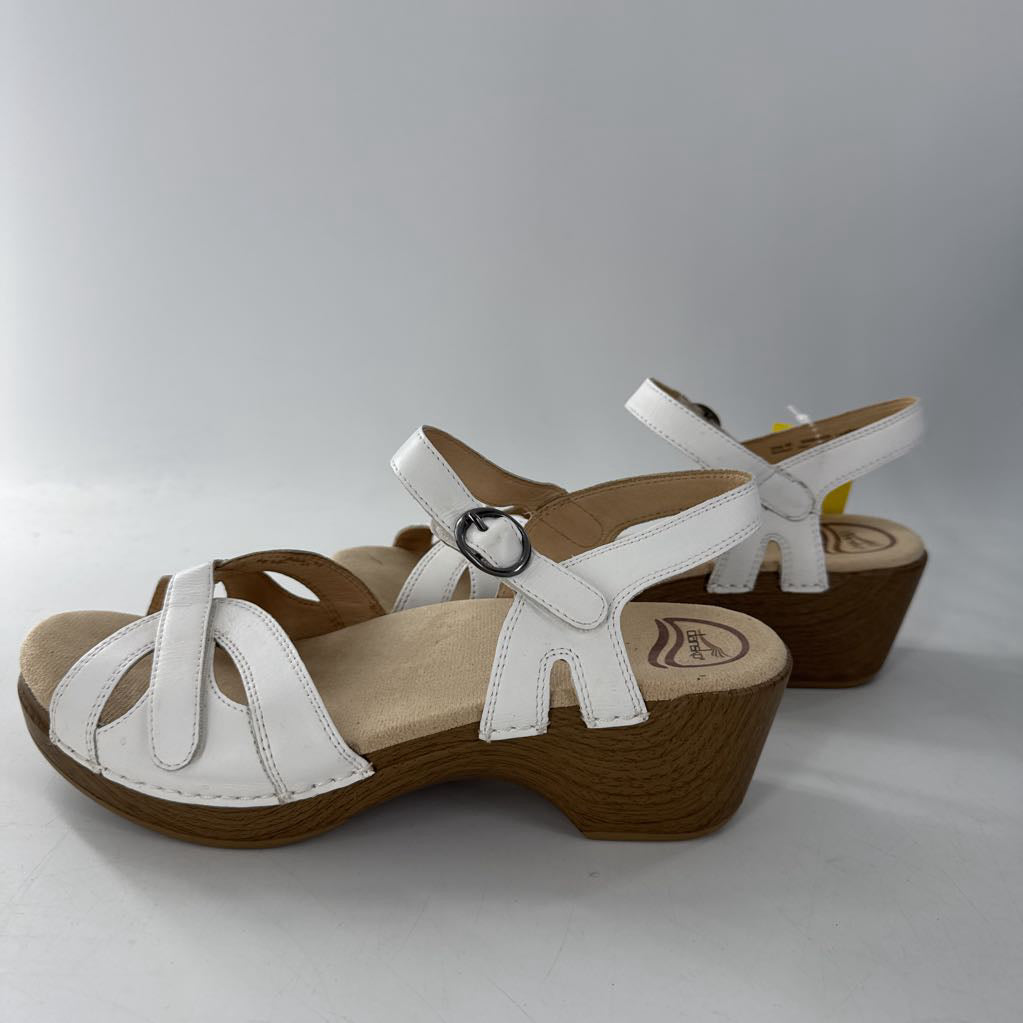 9/9.5 velcro ankle strap leather sandal