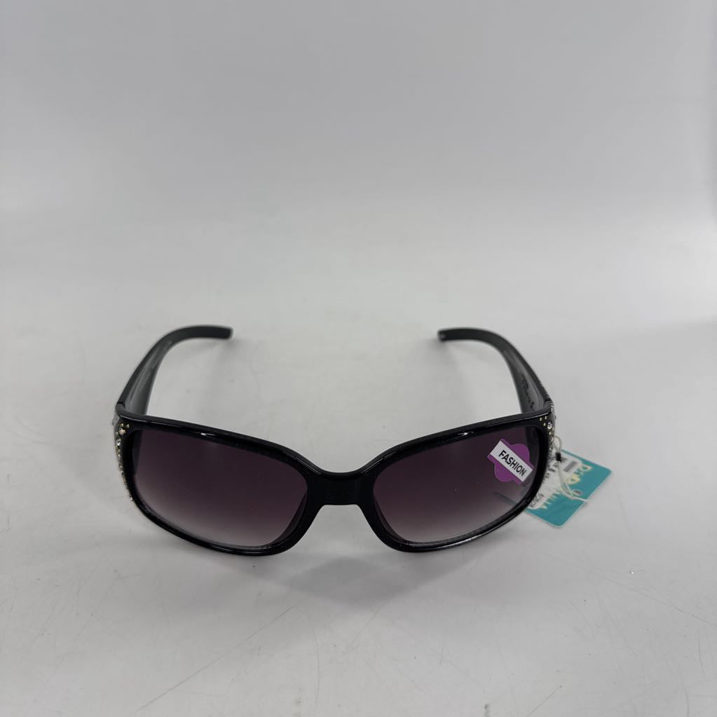black & silver rhinestone frame sunglasses