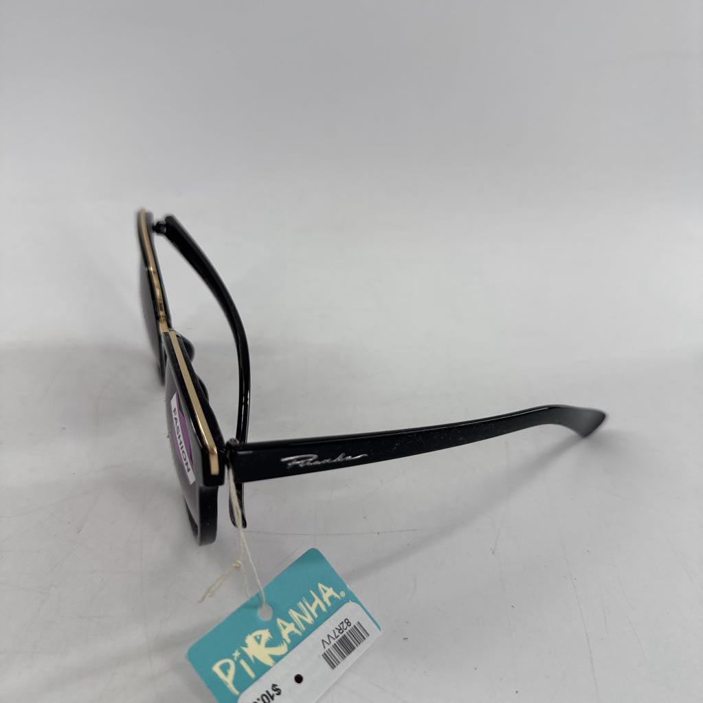 black & gold frame sunglasses