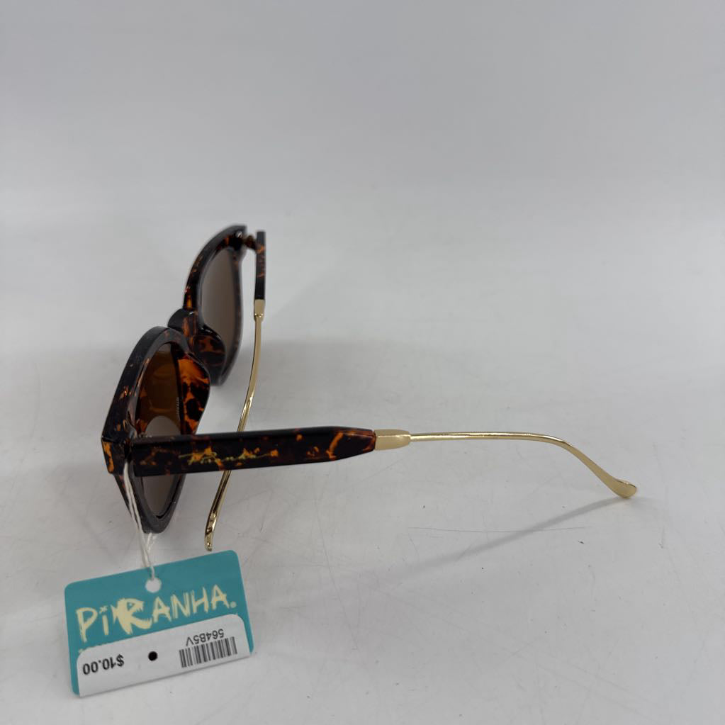 tortoise & gold frame sunglasses