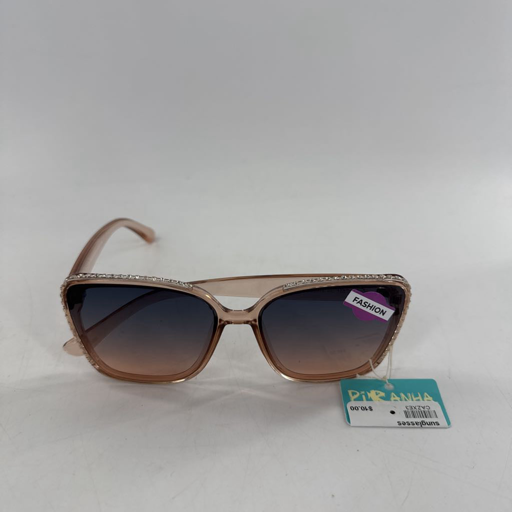 blush frame w/ rhinestones sunglasses