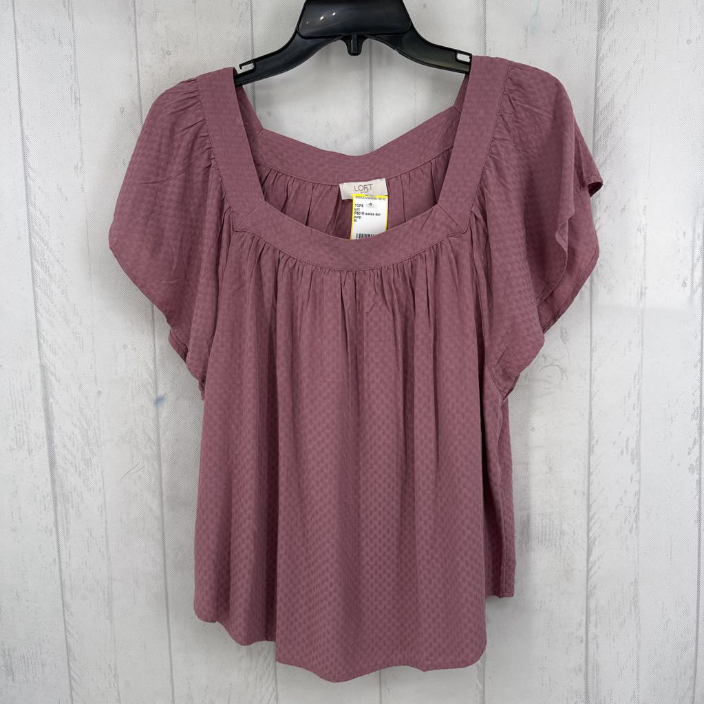 R50 M swiss dot flutter slv top