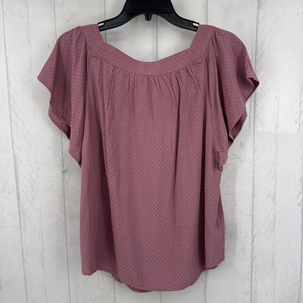 R50 M swiss dot flutter slv top
