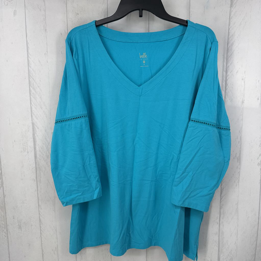 XL v-neck 3/4 slv tee