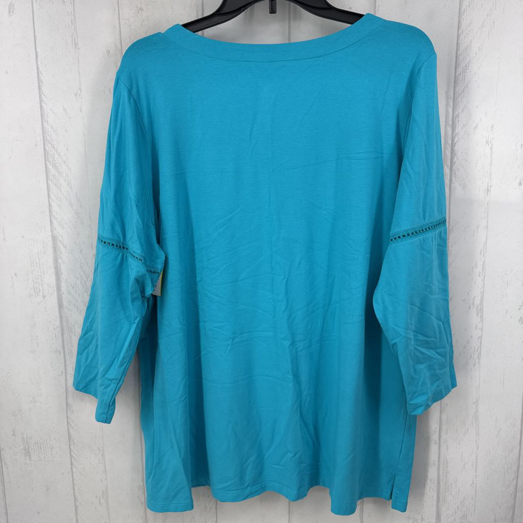 XL v-neck 3/4 slv tee