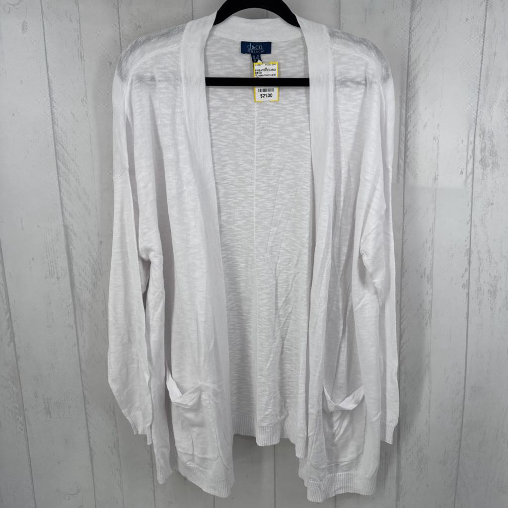 1X open front cardi