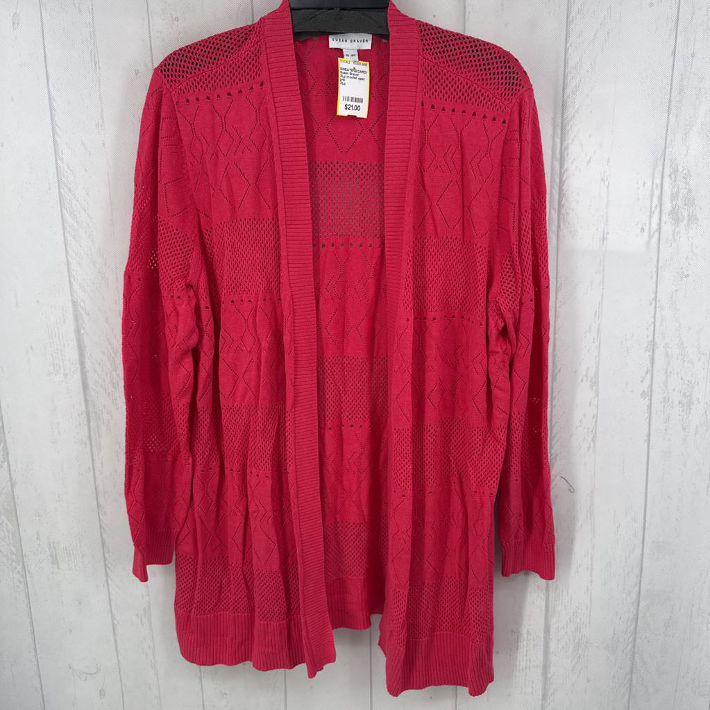 XLp crochet open front cardi