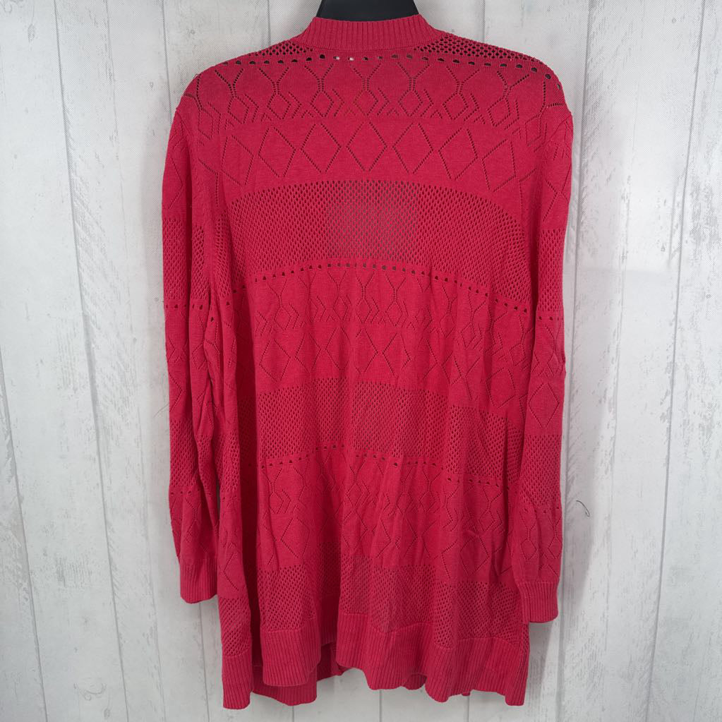 XLp crochet open front cardi