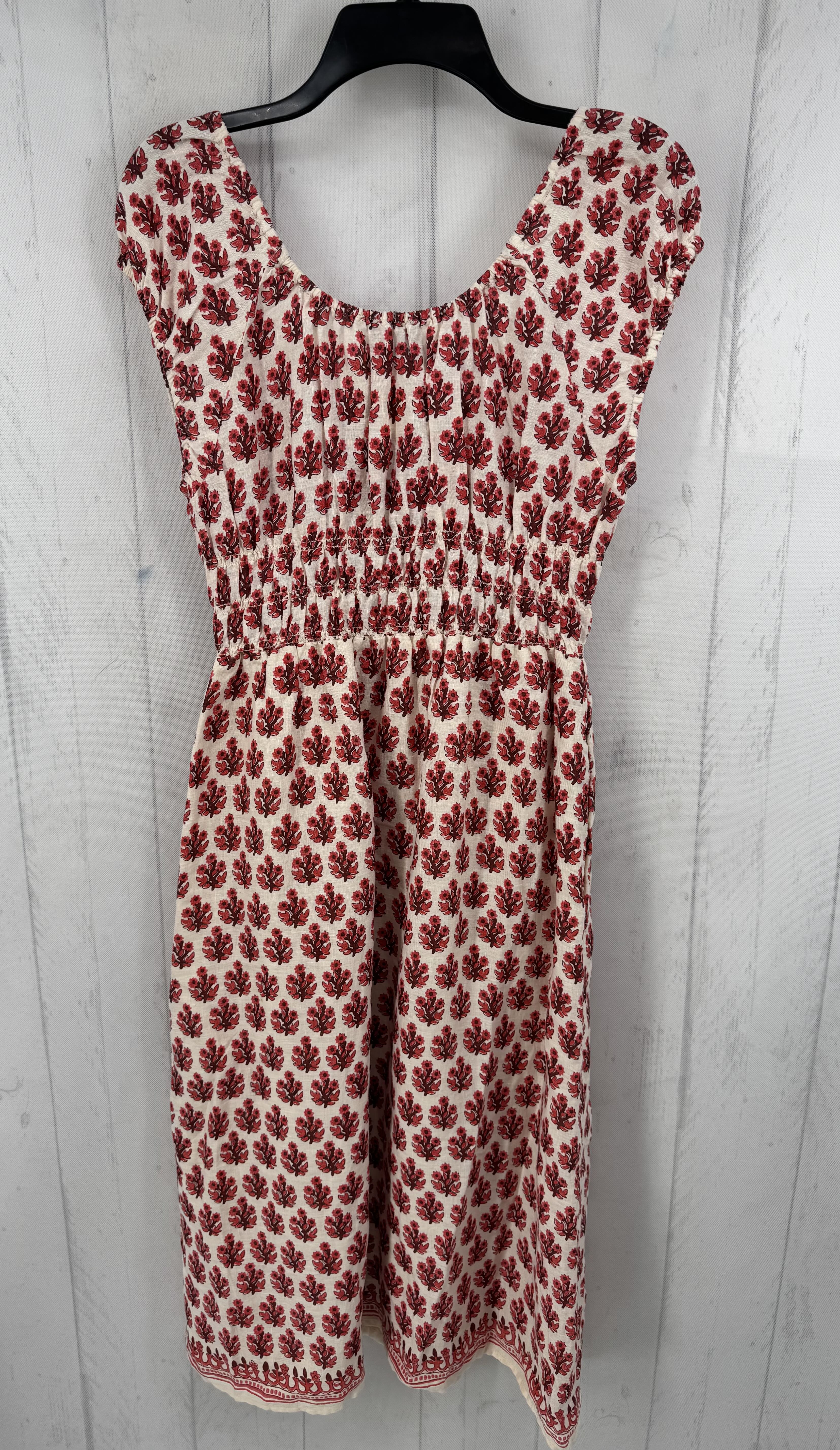 Mp flo print tie front s/s dress