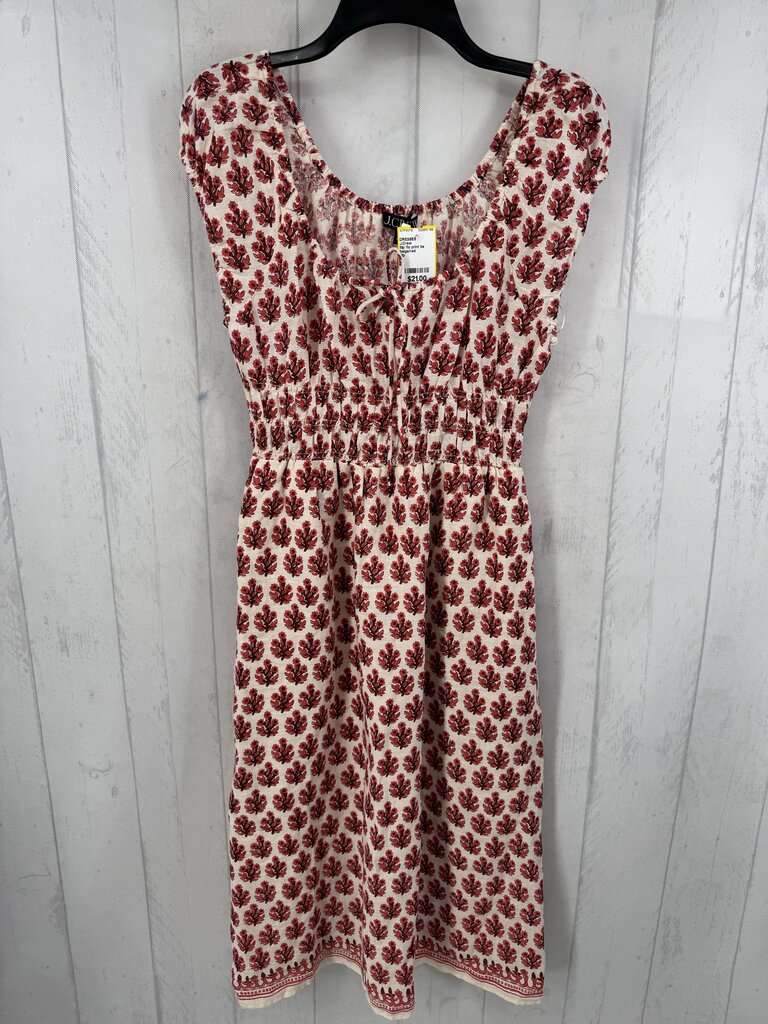 Mp flo print tie front s/s dress