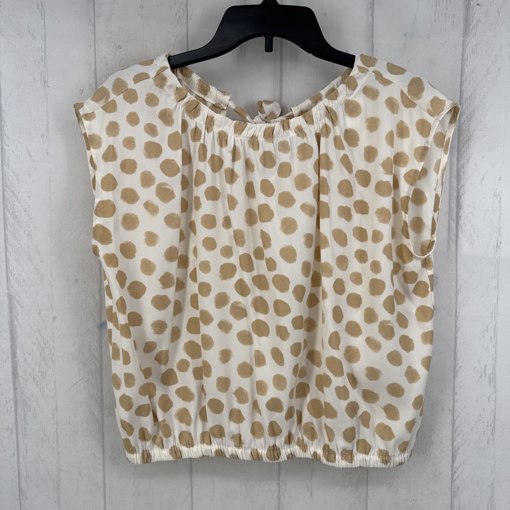 S polka dot bow back tank