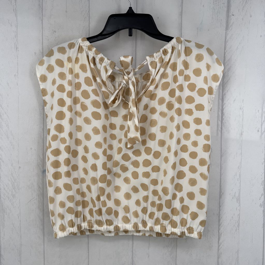 S polka dot bow back tank