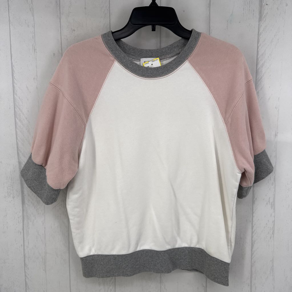 S colorblock crewneck s/s top
