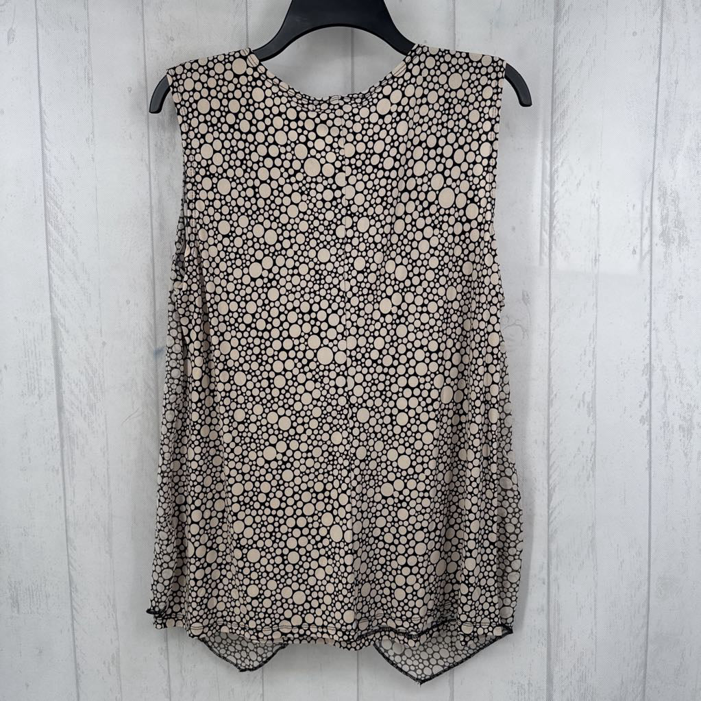 XL circles print flowy tank