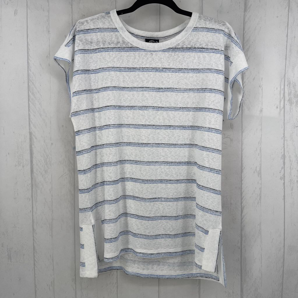 L striped s/s top
