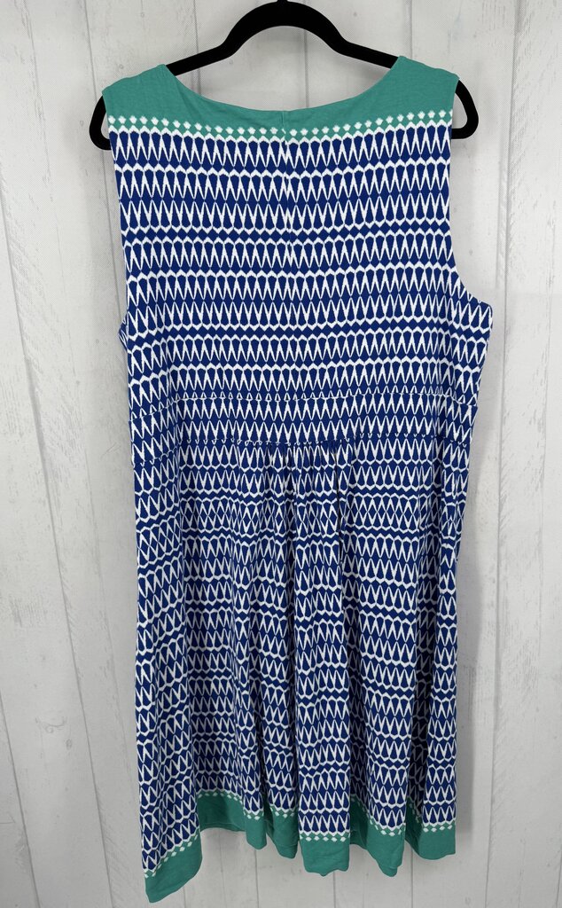 2X printed crossover slvls dress