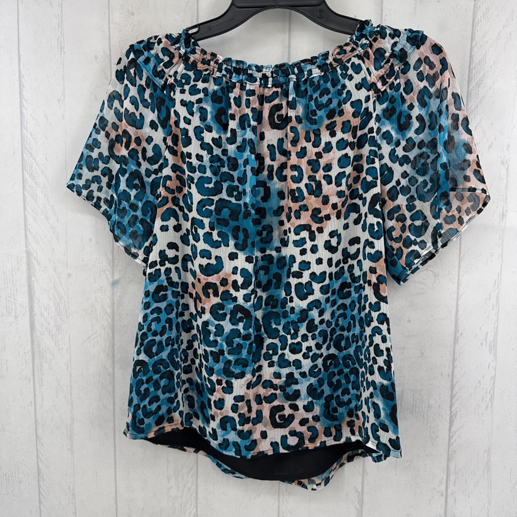 XS animal print s/s top